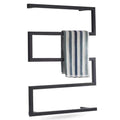 LUNEZY Electric Heated Towel Rack, Towel Warmer Wall-Mounted Square Stainless Steel Towel Drying Rack Home Bathroom Accessories