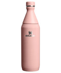 Stanley All Day Slim Bottle 20 oz | Twist On Lid with Leakproof Seal | Slim Design for Travel & Gym | Insulated Stainless Steel | BPA-Free | Peach Rose Gloss
