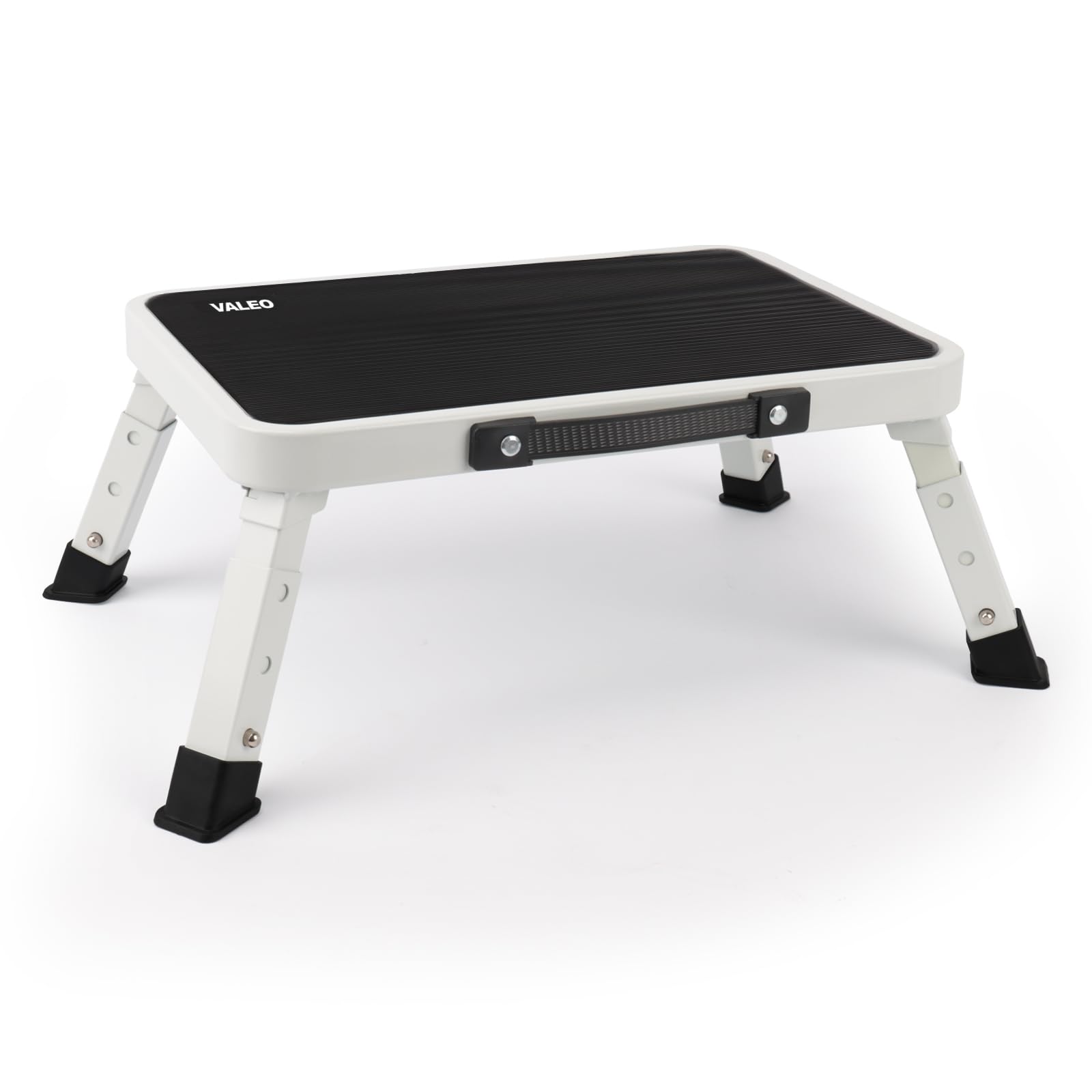 Valeo Folding Step Stool, Adjustable Step Stool with Non-slip Platform, 330 Lbs Capacity, Step Ladder for Adults or Kids in Kitchen, Bathroom,