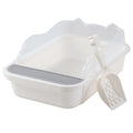 1 Pack Hooded Cat Litter Box with Scoop, Open Top Cat Litter Box with High Sides