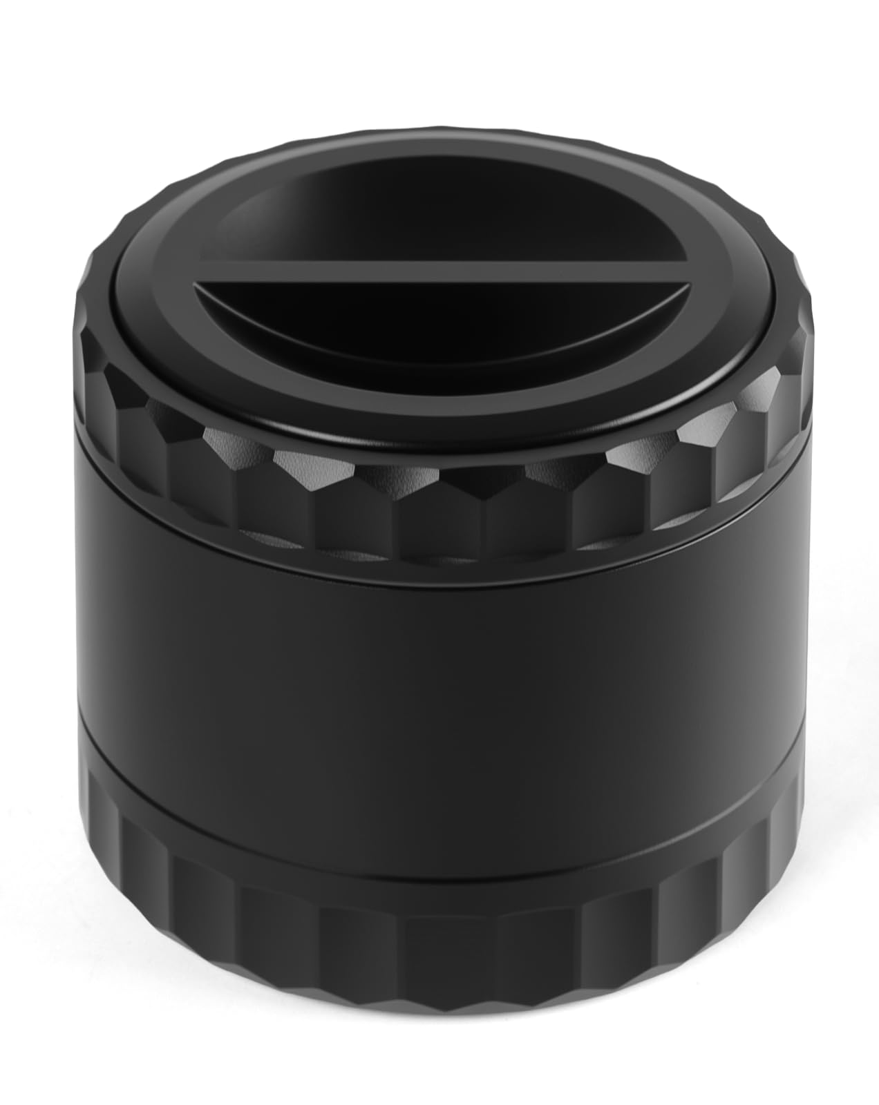 2.5" Grinder [Aluminum] 3-Piece 4-Parts Grinder for Kitchen Spice with Top Storage, Anti-jamming Teeth & Large Bottom Chamber