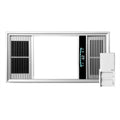 Ventilation Fan Integrated Ceiling Exhaust Fan Light Combo, 2-in-1 Ultra Quiet Bathroom Fan with LED Light, 30×60cm Ceiling Ventilation Fan Vent for Home Household ventil(Silver-300 * 600mm