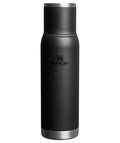 Stanley Adventure-To-Go Vacuum Bottle 1.1 qt | Wide Mouth with Leakproof Cup Lid | Keep Drinks Hot or Cold | Packable for Travel | Insulated Stainless Steel Thermal Bottle | BPA-Free | Black 2.0