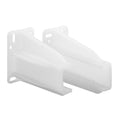 Prime-Line R 7227 Rear Drawer Track Back Plate, White | Support Bottom/Side Mounted Drawer Glides, 5/16 In. x 7/8 In., Plastic, 1 Pair