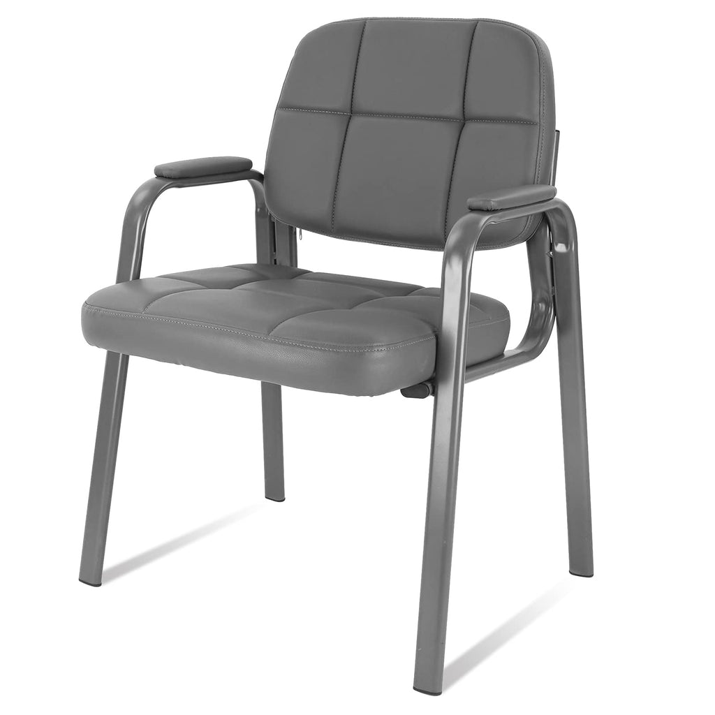 Clatina Classic Reception Chair with Padded Armrests and Sturdy Steel Frame, Ergonomic Guest Chair for Office Conference Waiting Meeting Room,
