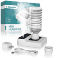 Travel Humidifier, Portable Small Humidifier for Plants, Bedroom, Office, Hotel or Car, 5000mAh Battery Operated Mini Cool Mist Humidifiers, Quiet 23dB, Auto-off, Night Light & BPA-Free, White