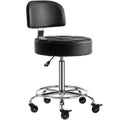 Covibrant Lockable Stool with Back and Foot Rest Ergonomic Rolling Hydraulic Adjustable Stool for Doctor Esthetician Artist Home Small Office