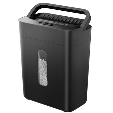 6-Sheet Shredder for Home Office, 3.43 Gallon Cross Cut Shredder, P-4 High Security Paper Shredders for Credit Card Staple Clip, Portable Handle Design
