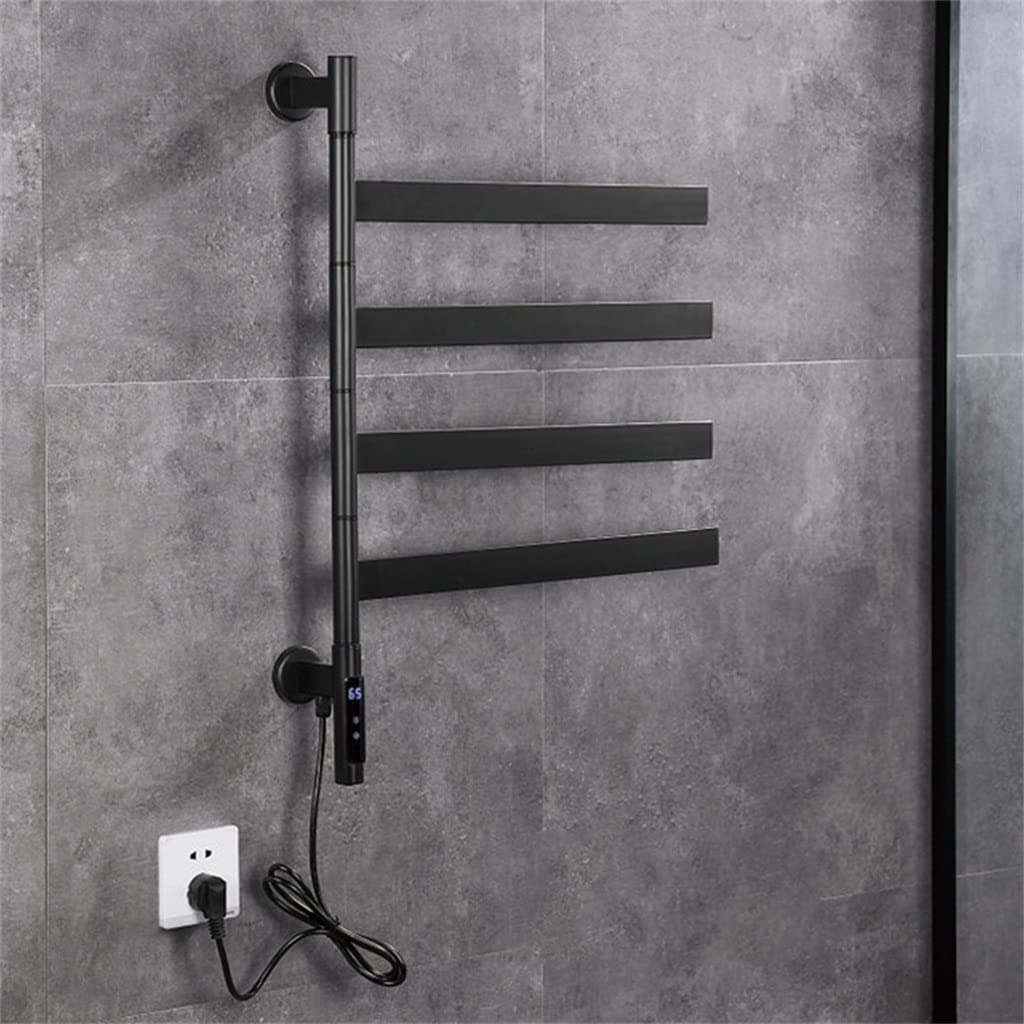 Rotatable Towel Dryer Intelligent Electric Warmer Heated Rail Bathroom Accessories Rack Digital Display