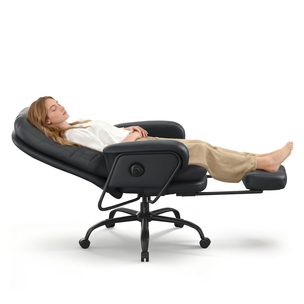 Flexispot Multi-task Ergonomic Office Chair with Footrest Computer Desk Chairs Indoor Lounge Chair with 90-165° 4-level Reclining, Chairs for