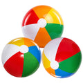 16 Inch Beach Balls Bulk 3 Pack, Large Inflatable Rainbow Pool Balls for Summer Water Games, Hawaiian Tropical Party Decorations, Outdoor Swimming Toys for Toddlers Kids Ages 3+