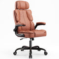 Kensaker Managerial Executive Chair with Adjustable Headrest, 20.4 inches x 17.7 inches x 47.6 inches, Brown