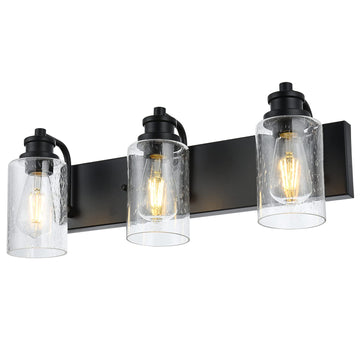KASTLITE Clear Seeded Glass Ceiling Light Bulb Cover Set - Bubble Textured Chandelier Pendant Wall Sconce & Bathroom Vanity Lamp Fixture Shades - Ceiling Fan Light Covers - 2.22" Fitter, 5.47"x4.76"