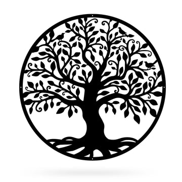 RealSteel Tree of Life Metal Wall Art – Rustic Farmhouse Indoor Outdoor Home & Garden Décor | Spiritual Family Wall Hanging | Housewarming, Wedding & Anniversary | Made in USA