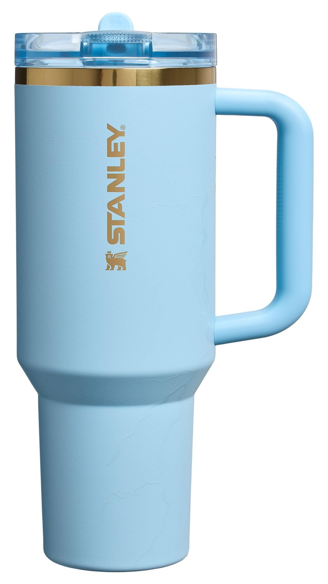 STANLEY x Messi Quencher ProTour Flip Straw Tumbler with Leakproof Lid, 40 oz | Built-in Straw and Handle | Cup Holder Compatible for Travel | Insulated Stainless Steel | BPA-Free | Messi Striker Blue