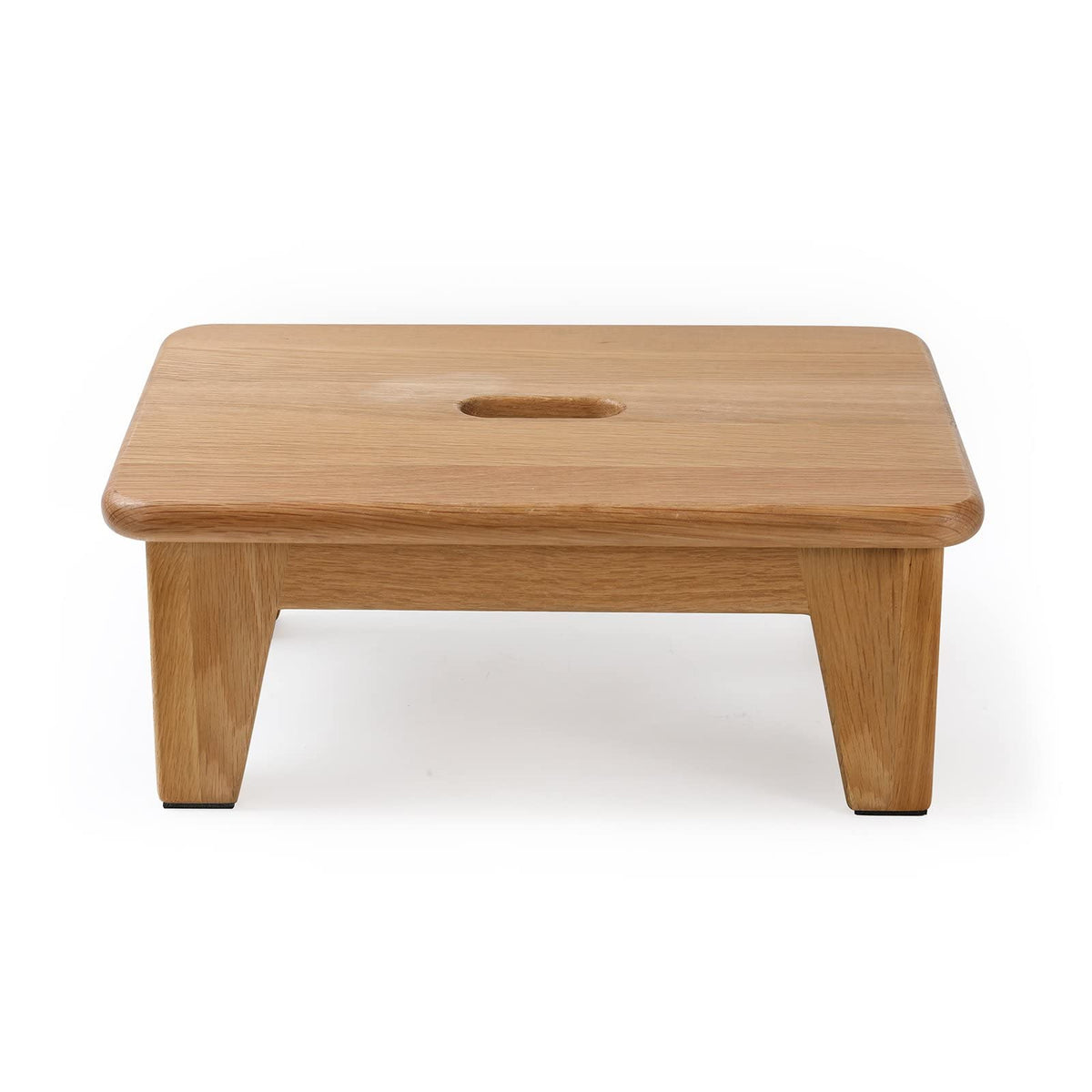 Consdan Oak Step Stool for Bed, Wooden Stool for Adults & Seniors - 6.5" High, Non-slip Mat, No Assembly Needed, Solid Wood, Natural Color