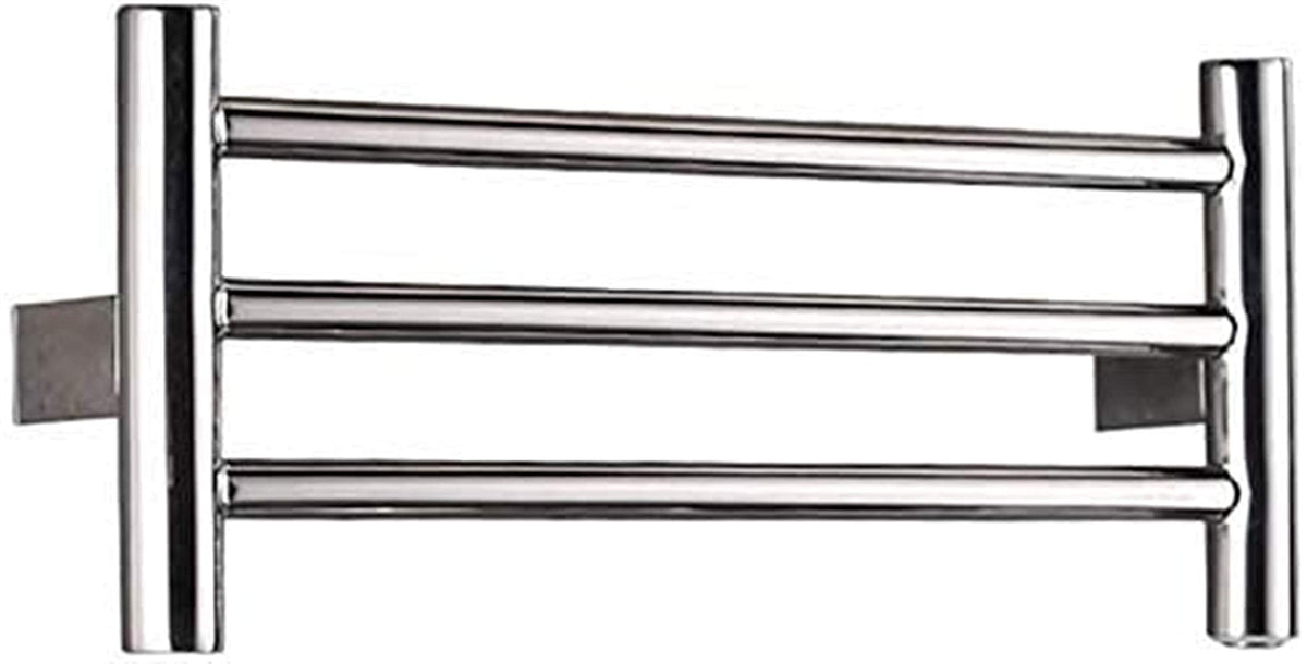 NMDCDH Heated Towel Rail Rails Towel Warmer, Electric Towel Warmer, Electric Towel Rack for Bathroom, Easy to Install, Chrome, 3Bar, 7.9 X 17.7Inches (Size : HardWire)