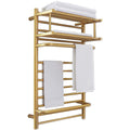 Towel Warmer Drying Rack, Wall Mounted Heated Towel Rack Radiator with Heated Top Shelf, Bathroom 304 Stainless Steel Electric Heated Towel Rail, 170W,Hardwired (Plug in)