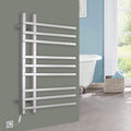 Towel Warmer, Wall Mounted Heated Towel Rail Radiator Square Electric Towel Rack Stainless Steel Towel Heater for Home Bathroom, 9 Bars