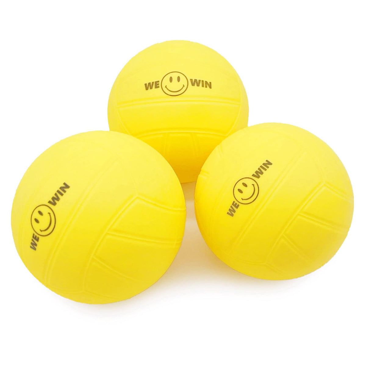 Spike Replacement Balls | Roundnet Game Balls | Strong Bounce Ball | 3.5inch Yellow Soft Rubber Ball | Extra Balls | Lawn Beach Volleyball, Water Pool Ball