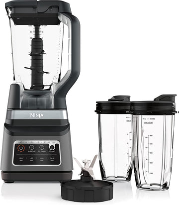 Ninja BN751 Professional Plus DUO Blender, 1400 Peak Watts, 3 Auto-IQ Programs for Smoothies, Frozen Drinks & Nutrient Extractions, 72-oz. Total Crushing Pitcher & 2 24oz To-Go Cups, Black (Renewed)