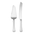 Lenox Silverware Serving Set, Portola 2-Piece Dessert Set, Serving Utensils, 18/10 Stainless Steel, Mirror Finish, Dishwasher Safe, Cake Knife & Cake Server, Dessert Serveware (Silver, 2 Piece)