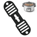 Silicone Lid Lock Strap for Crockpot Slow Cooker (6/7/8 Quart) - Universal Crockpot Lid Holder & Rubber Strap Alternative | Heat-Resistant, No-Spill Design Transport Accessories (Black)