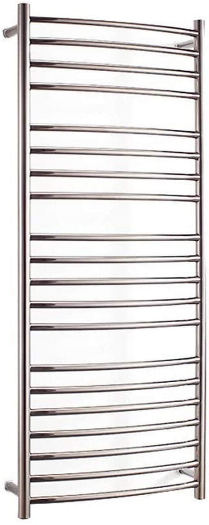 Wall Mounted Towel Rack, Heated Towel Rail Radiator, Electric Towel Warmer Curved Design Stainless Steel Towel Heater for Home Bathroom, 20 Bars,Plug in