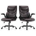 Sweetcrispy Heavy Duty Office Chair, Gaming Desk Chair 2 Pack, 21.66"D x 21.87"W x 44.5"H, Dark Brown