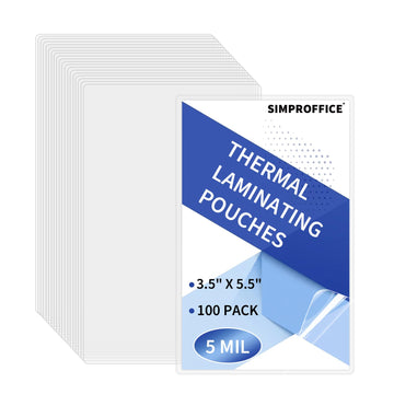 5 Mil Thermal Laminating Pouches 3.5 x 5.5 Inches, Clear Laminating Sheets for Laminator, Index Card Size, Small Laminating Sheets for Photos, Cards, Flash Cards, 100 Pack