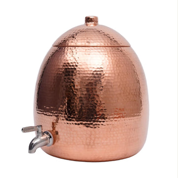 CUANVIL 2.5 Gallon Hand-Hammered 100% Pure Copper Water Dispenser