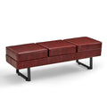 Barberpub Waiting Room Chairs, Heavy Duty Office Guest Reception Bench, Faux Leather Upholstered Lobby Chairs for Salon, Conference Room 7008