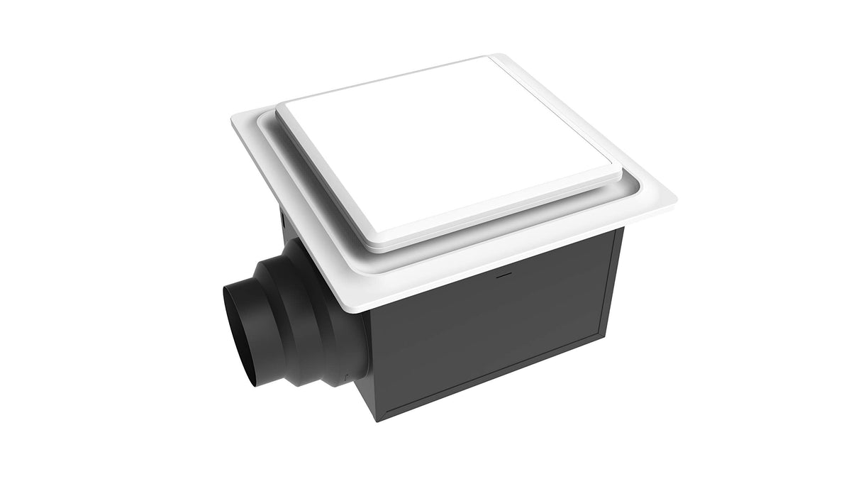 Aero Pure ABF110DH L5 W ABFDHL5W Mount Adjustable Speed 50-80-110 CFM LED Light/Nightlight and Humidity Sensor, Energy Star Certified, White Quiet Bathroom Ceiling Ventilation Fan