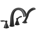 Delta Stryke Roman Tub Faucet with Hand Shower, Matte Black Deck Mount Bathtub Faucet, Matte Black T4777-BL (Valve Not Included)