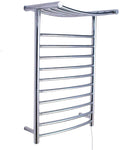 Heated Towel Rail Rails Wall Mounted Electric Towel Warmer, Electric Heated Laundry Drying Rack with Storage Shelf, Stainless Steel Polished Suitable for Bathroom,Plugin (Color : H