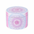 Cool Manual Spice Grinder, Calm Precision Die-Cast Zinc Alloy Grinder for Smooth Quiet Grinding, Mandala Style Decorative Kitchen & Desk Lifestyle Accessory (Pink & Blue Gradient Mandala)