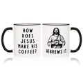 Shqiueos Funny Christian Gifts for Women Men – Jesus He Brews It Coffee Mug 11oz, Religious Humor Gift, Christmas Birthday Present for Friends Coworkers Bible Verse Faith Cup, Pastor Appreciation Gift