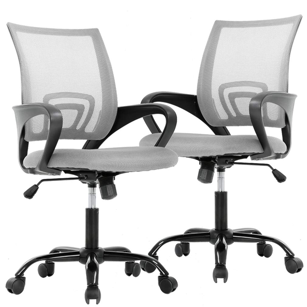 Office Chair Desk Chair Computer Chair Ergonomic Executive Swivel Rolling Task Chair for Back Support,2 Pack, 2 Pcs, Grey