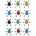 TOYANDONA 12pcs Sticky Wall Climbers, Creative Stretchy Sticky Bug Toy Window Crawler Toys for Kids Party Favor Tricky Novelty Toys (Random Color)