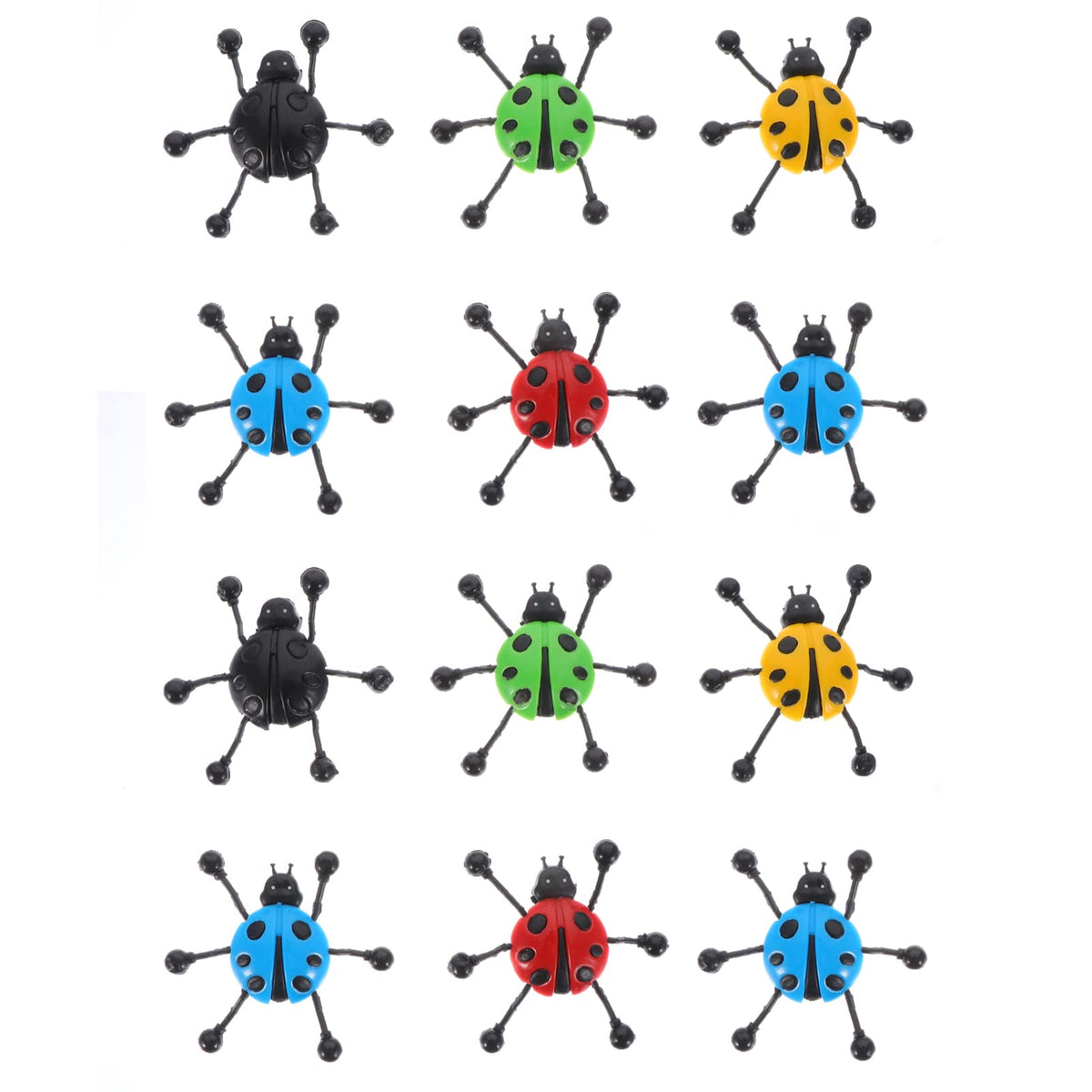 TOYANDONA 12pcs Sticky Wall Climbers, Creative Stretchy Sticky Bug Toy Window Crawler Toys for Kids Party Favor Tricky Novelty Toys (Random Color)