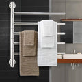 APUM 5-Bars Wall Mount Towel Heater, Hot Towel Warmer and Heated Drying Rack, Electric Hard Wired Warming Towel Rack for Bathroom