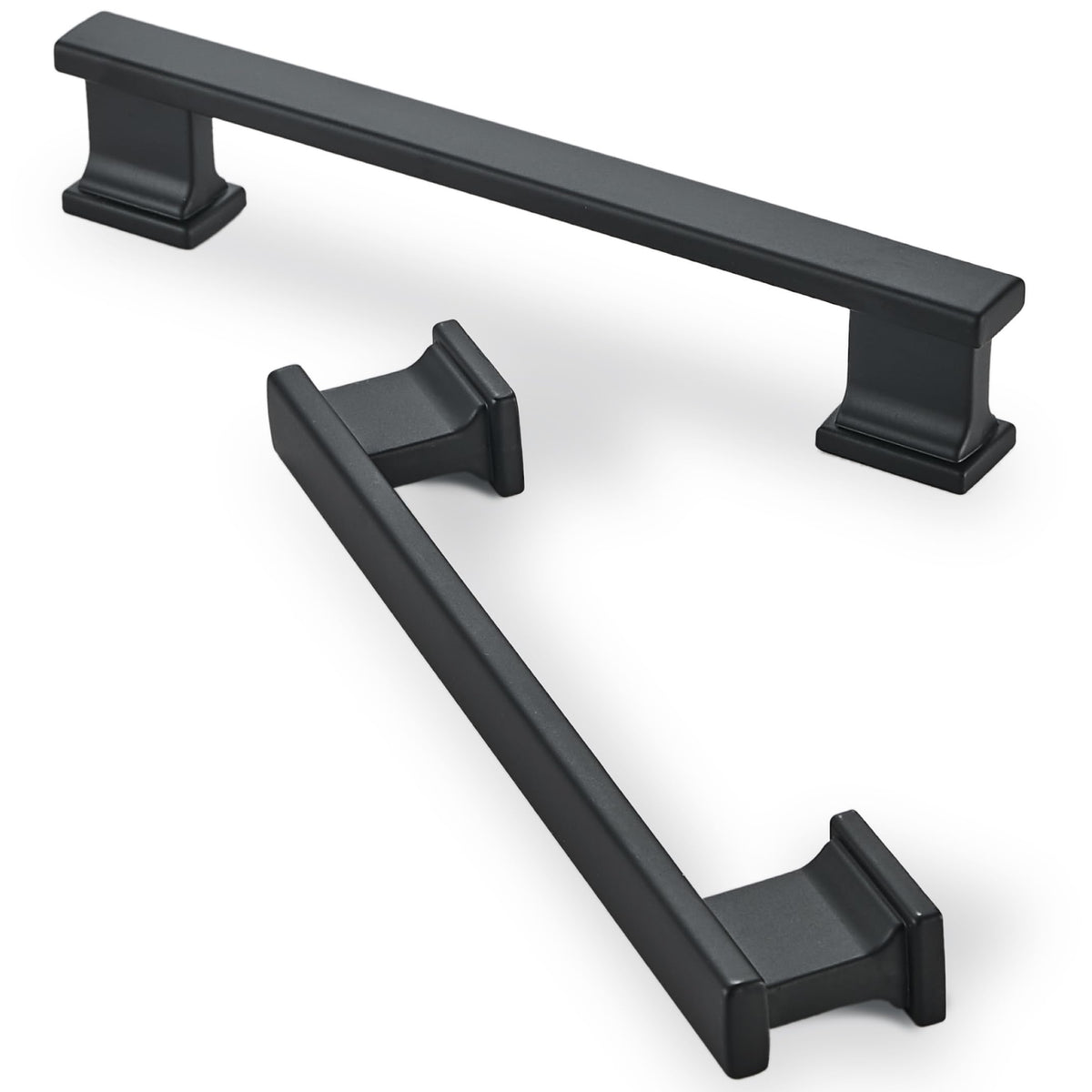 10 Pack 6 Inch Length|5 Inch(128mm) Hole Center Matte Black Kitchen Cabinet Handles, Cabinet Pulls Kitchen Cabinet Hardware, Cupboard Pulls, Drawer Handles