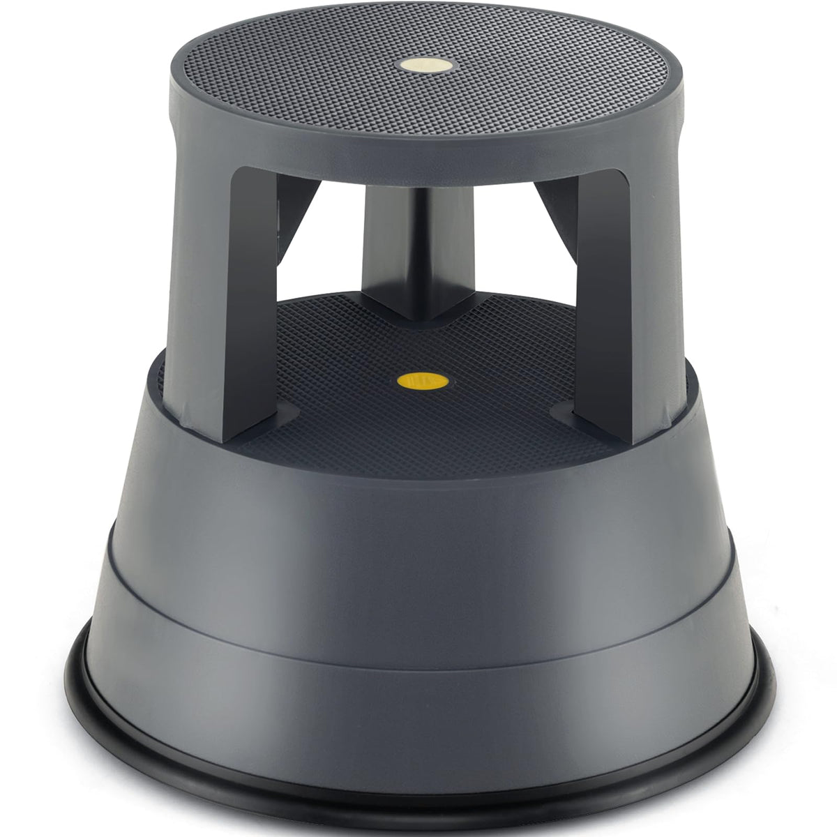 Giantex Rolling Step Stool, Library Stool W/non-slip Platform, Thick Rubber Ring, Outdoor Indoor Portable Round Step Stools with Wheels for