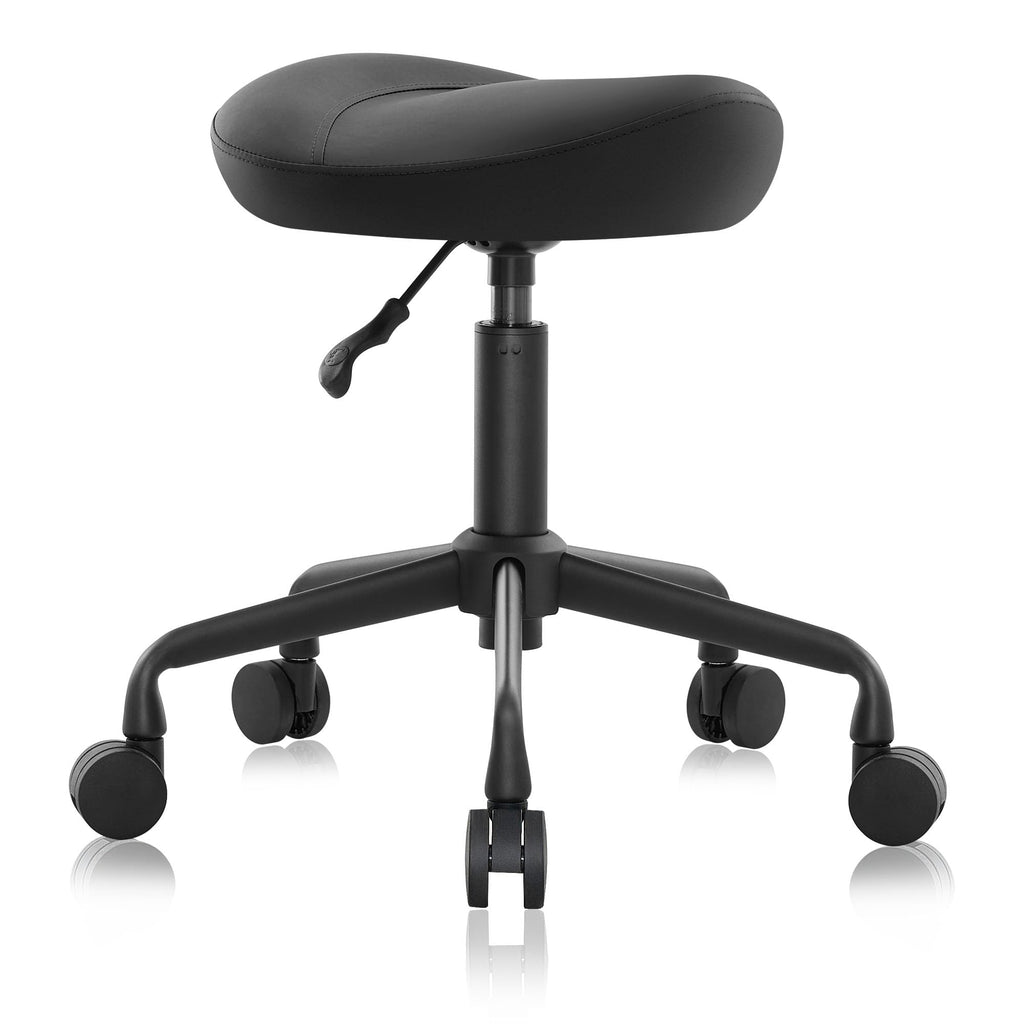 Dr.lomilomi Ergonomic Saddle Seat Adjustable Pneumatic Hydraulic Drafting Swivel Rolling Stool Chair for Medical Hygienic Spa Massage Salon