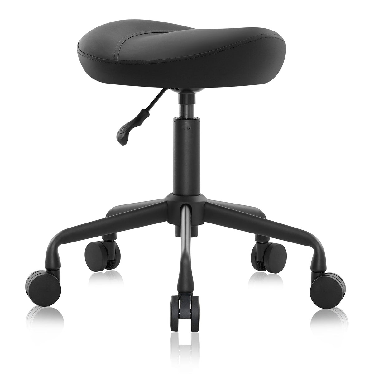 Dr.lomilomi Ergonomic Saddle Seat Adjustable Pneumatic Hydraulic Drafting Swivel Rolling Stool Chair for Medical Hygienic Spa Massage Salon