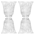 Skelang 4 Pcs Ceiling Fan Light Shade, Lip Lamp shade, Bell Shape Light Fixture Globes Replacement, Hammered