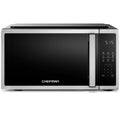 Chefman Compact Countertop Microwave Oven 0.7 Cu. Ft., 700W with 10 Power Levels, 3 Cooking Presets with One-Touch Express Cook, 2 Defrost Settings, Child Safety Lock, & Mute Button – Stainless Steel
