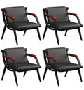 Wonline Waiting Room Chairs, Office Furniture Reception Chairs with Arms, Leather Chairs Is Suitable for