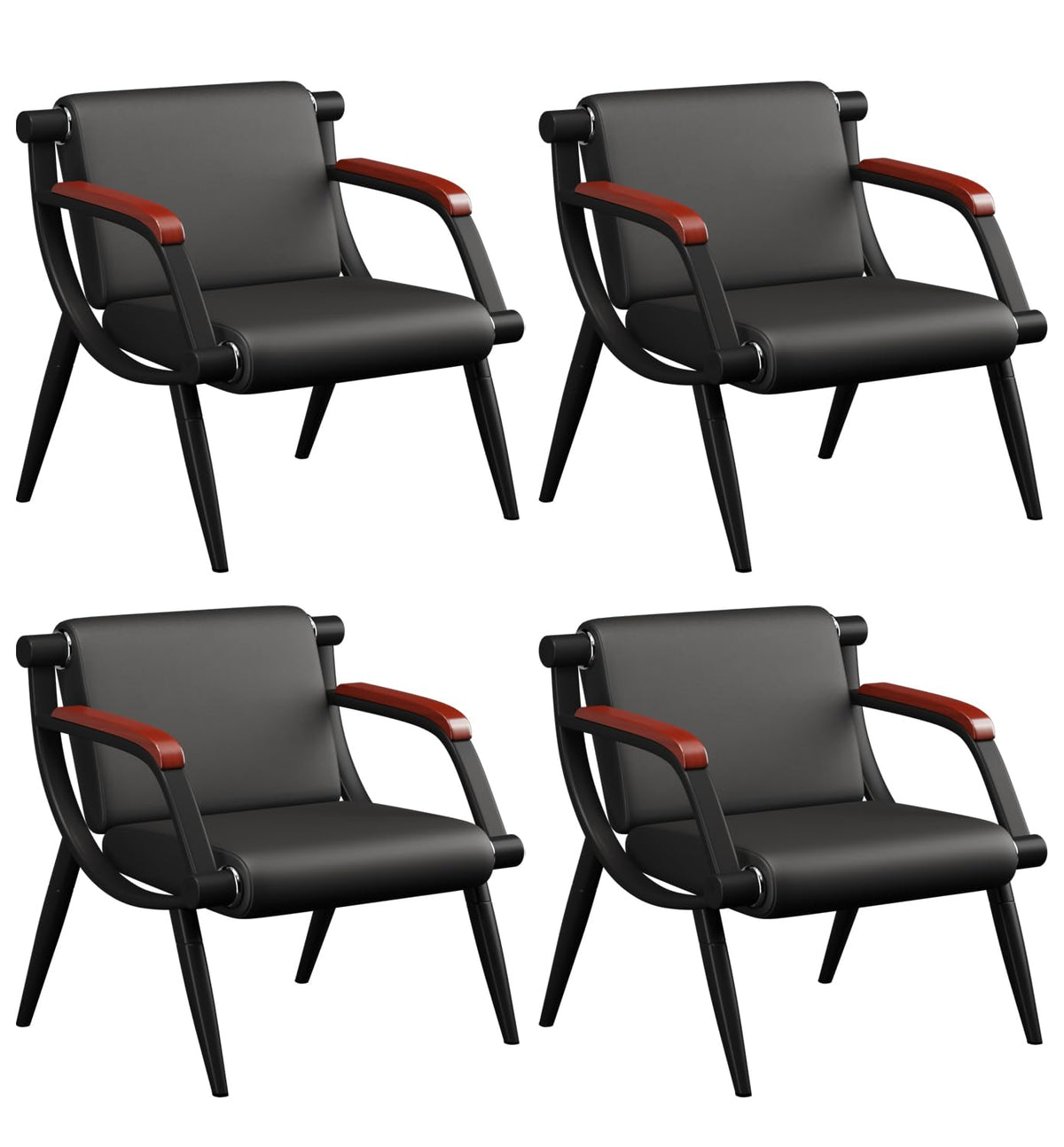 Wonline Waiting Room Chairs, Office Furniture Reception Chairs with Arms, Leather Chairs Is Suitable for