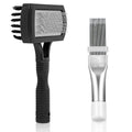 Cenipar Air Conditioner Coil Cleaning Brush Fin Comb Straightener 2 PCS Include Dual-Sided HVAC Coil Cleaning Brush and Metal Radiator Fin Comb for Air Conditioner Condenser